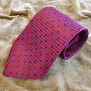 Countess Mara maroon and navy blue silk men's necktie
